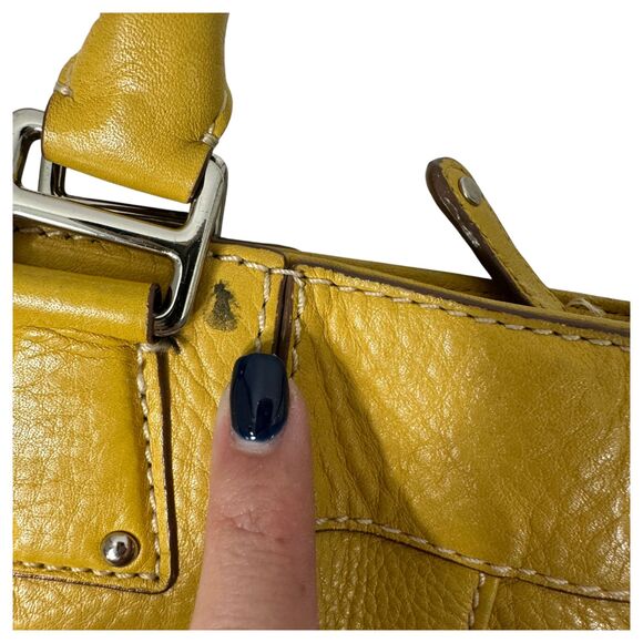 Fossil Mustard Yellow Soft Leather Shoulder Bag - Picture 6 of 6